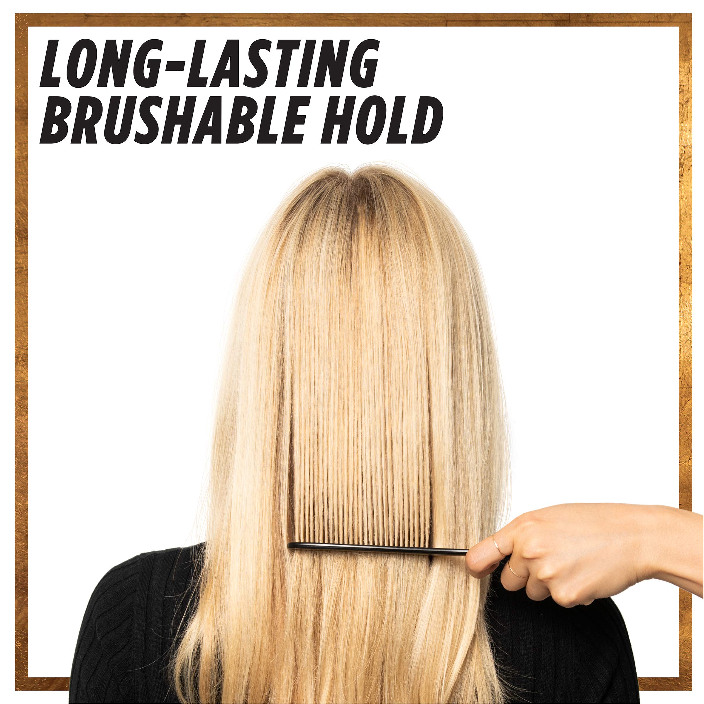 L'Oreal Paris Elnett humidity-resistant finish on glossy hair strands