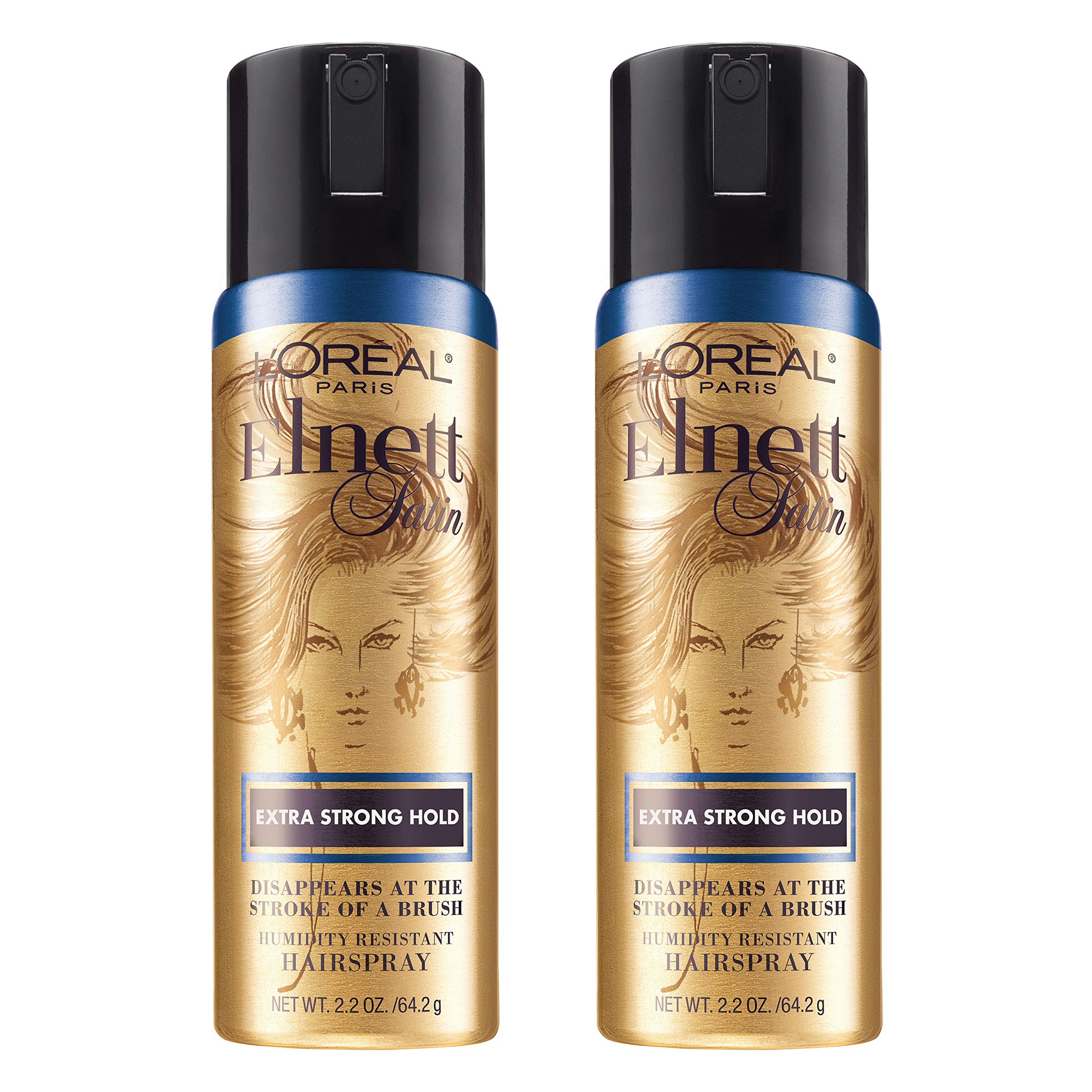 L'Oreal Paris Elnett travel-size hairspray bottle for on-the-go styling with strong hold