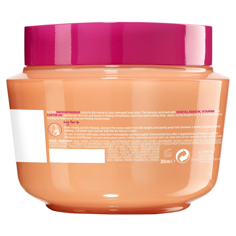 L'Oreal Paris Elvive Dream Lengths texture-application shows lush cream for nourishing, detangling boosts