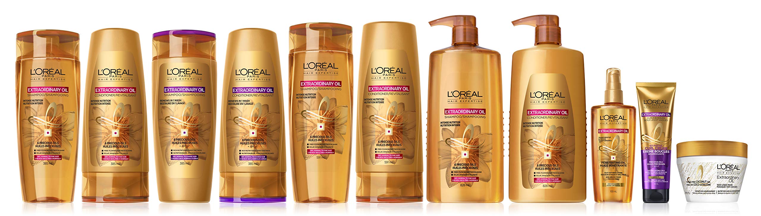 L'Oreal Paris Elvive Extraordinary Oil packaging varies by region