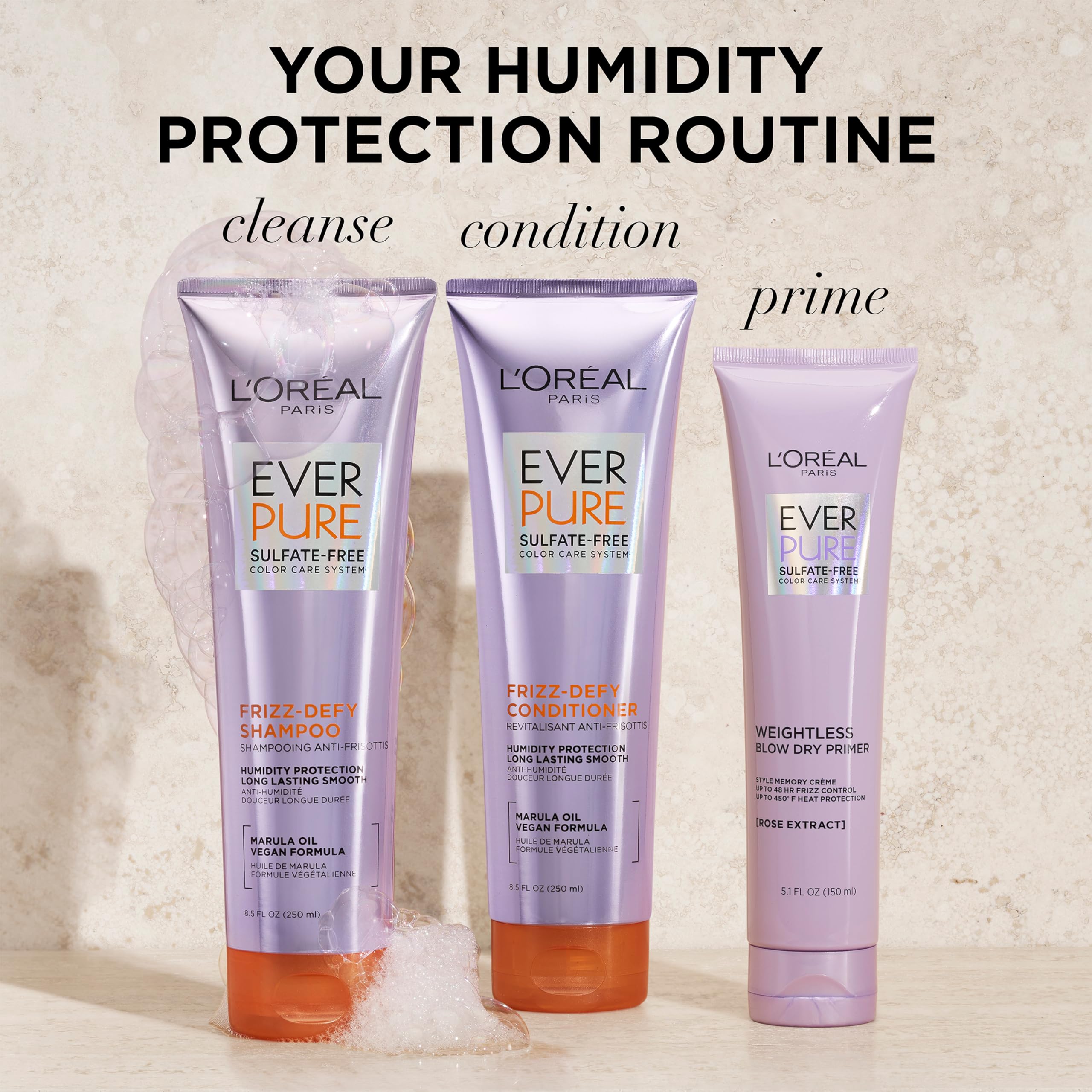 LOreal Paris EverPure Color Protection Icon illustrating color-safe, sulfate-free formula.