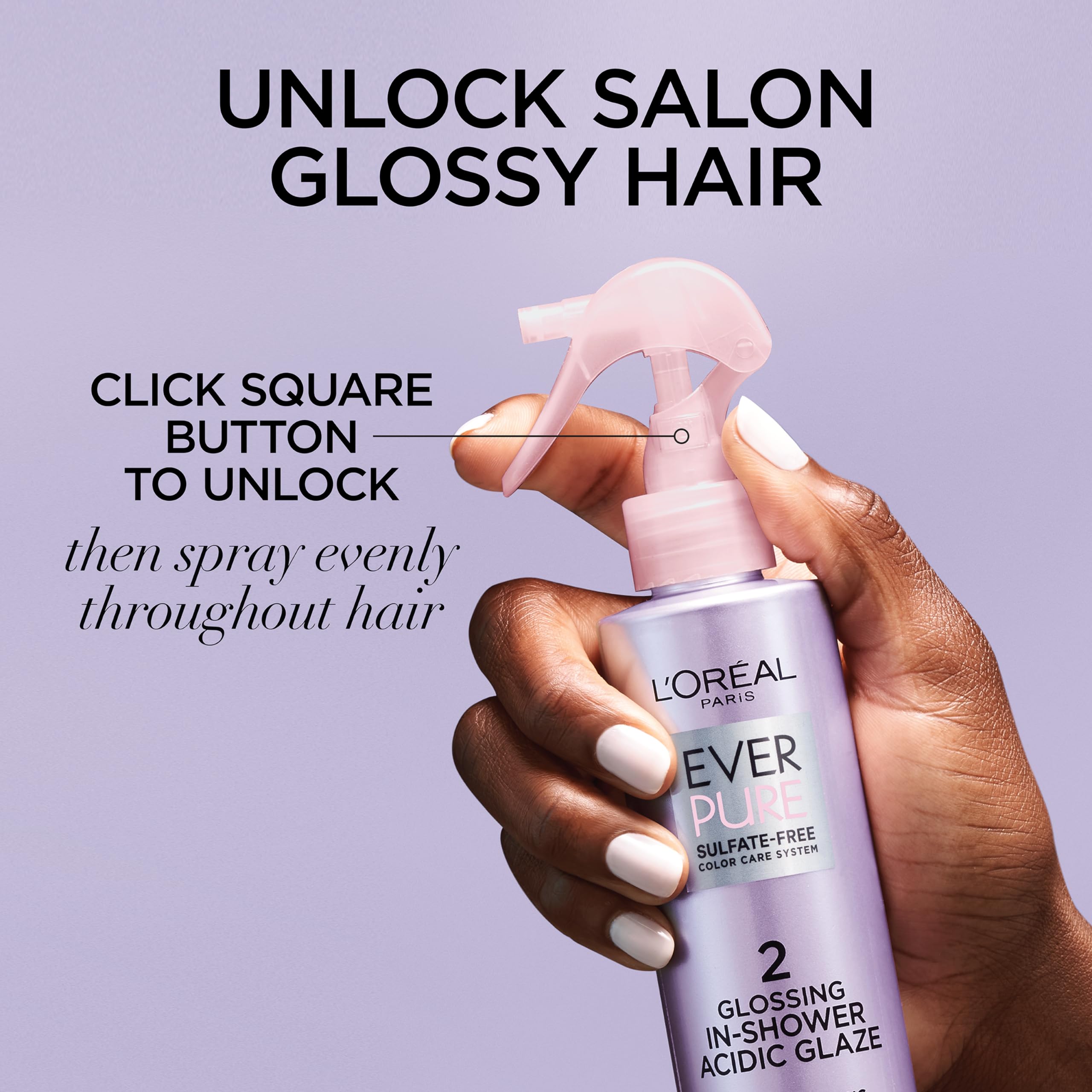 L'Oreal Paris EverPure Glossing System Packaging showcases home salon-quality results.