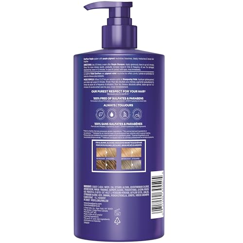 L'Oreal Paris EverPure purple conditioner texture close-up shows nourishing hydration