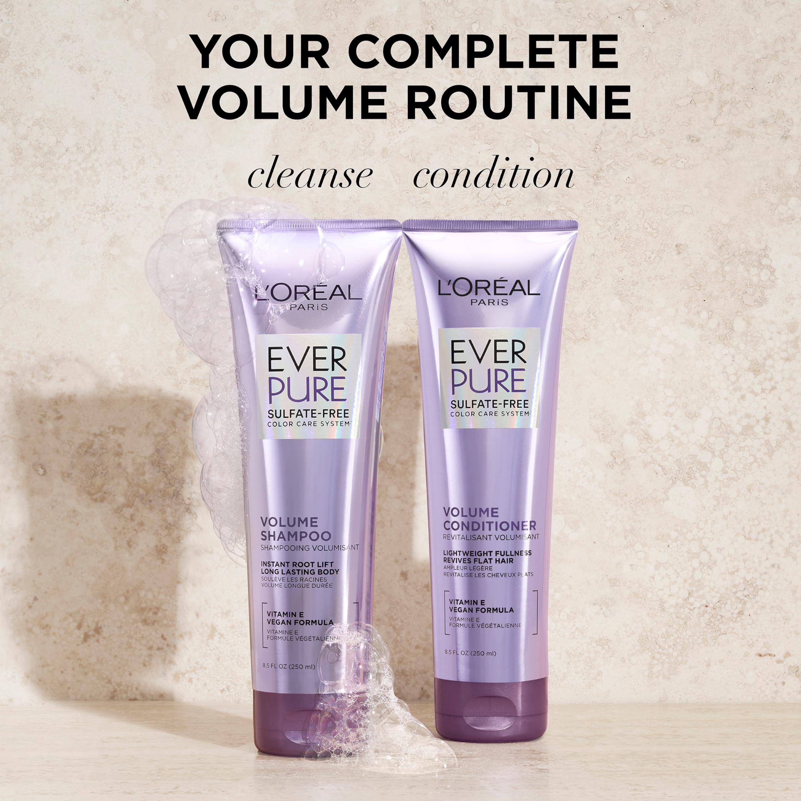 L'Oreal Paris EverPure fragrance notes rosemary and eucalyptus convey fresh floral scent.