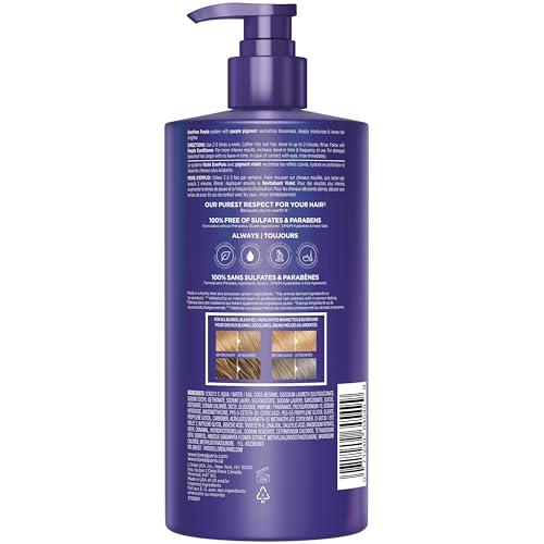 L'Oreal Paris EverPure purple shampoo in a bathroom setting for daily routine.