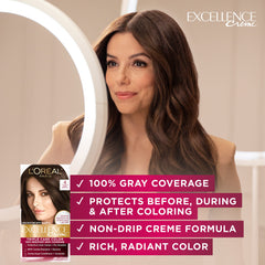 L’Oreal Paris Excellence Creme gray-coverage captures stubborn grays with lasting color