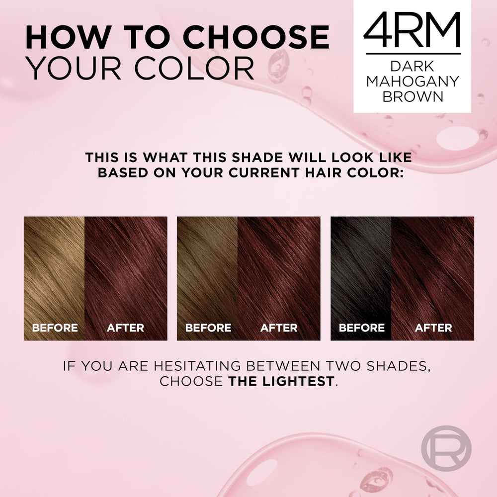 L'Oreal Paris Excellence Crème instruction card inside explains shade steps.