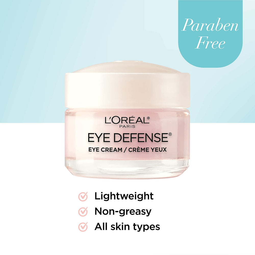 L'Oreal Paris Eye Defense applied to the under-eye area for smoothing