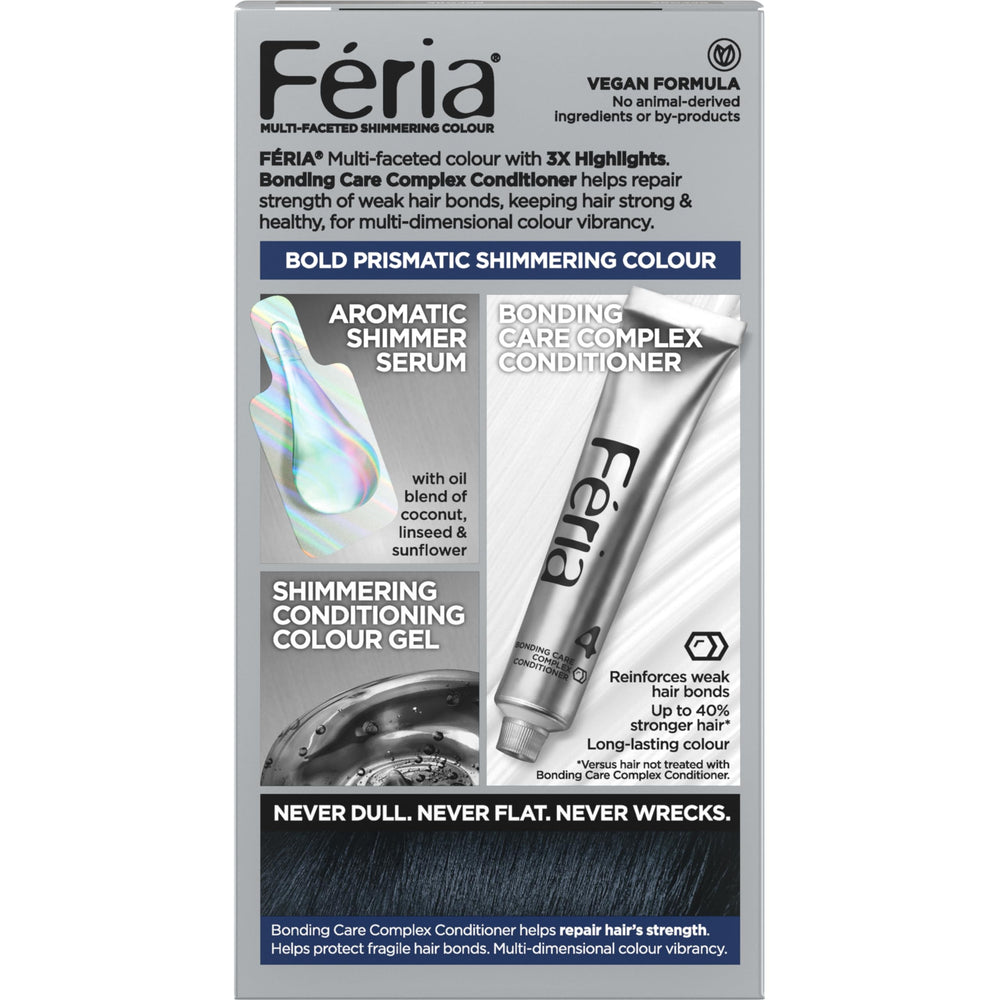 L'Oreal Paris Feria after-color conditioner leaves hair feeling silky and vibrant.