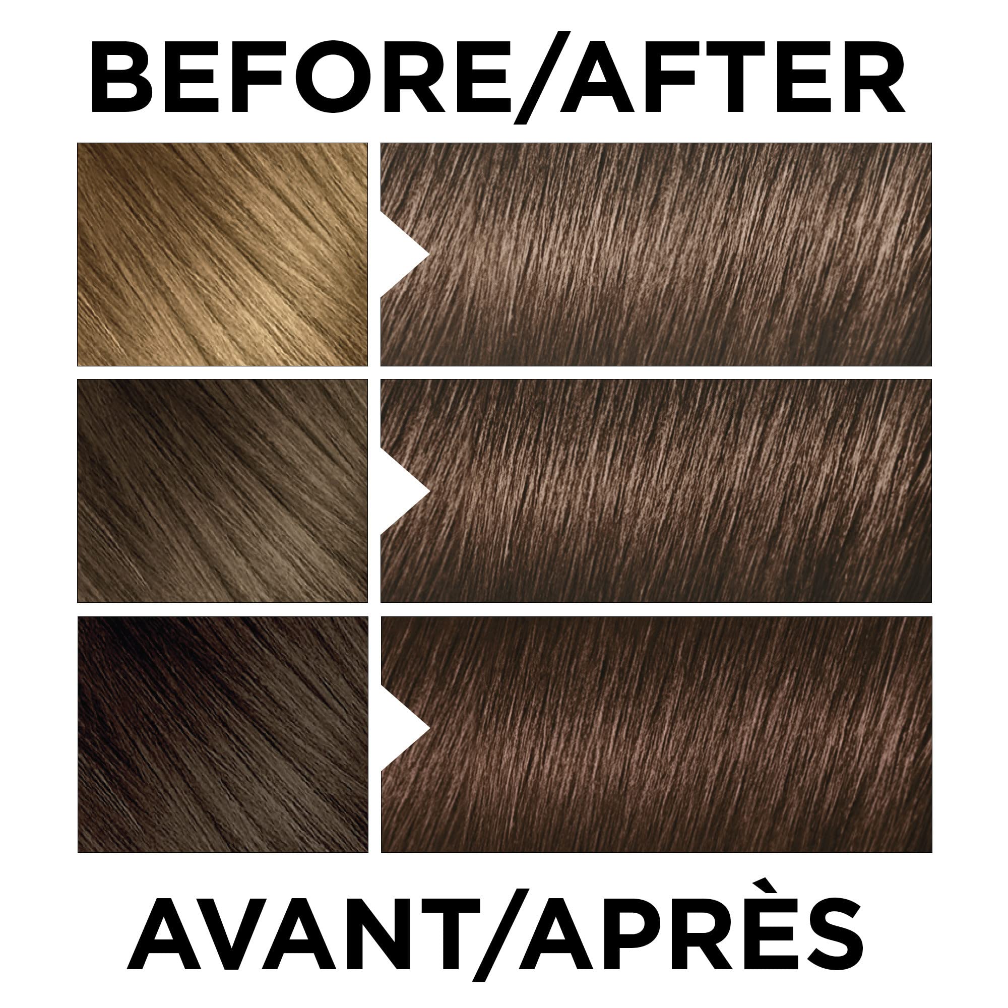 L'Oreal Paris Feria color swatches show multi-faceted highlights and shimmer.