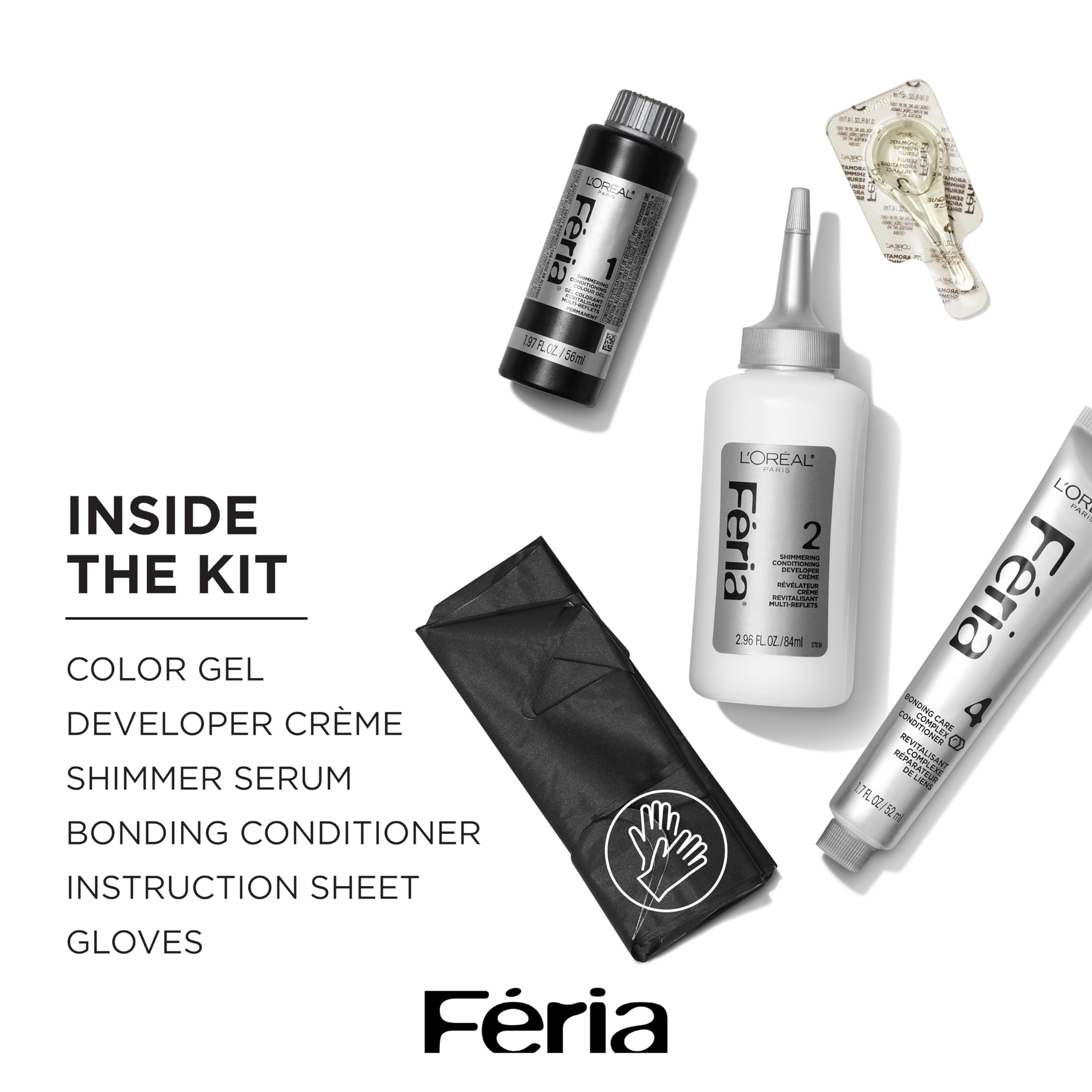 L'Oreal Paris Feria Dusty Mauve shade on model hair with glossy finish