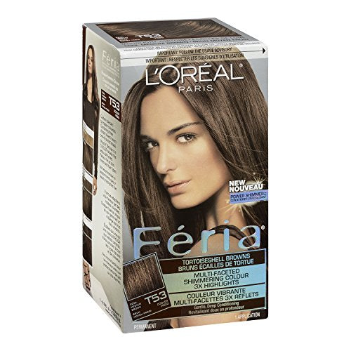 L'Oreal Paris Feria fashion shade display features bold, trend-forward hues.