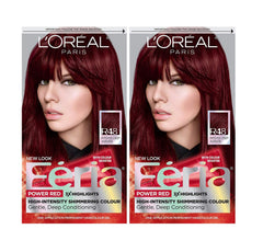 L'Oreal Paris Feria intense deep auburn bottle ready for vibrant color transformation