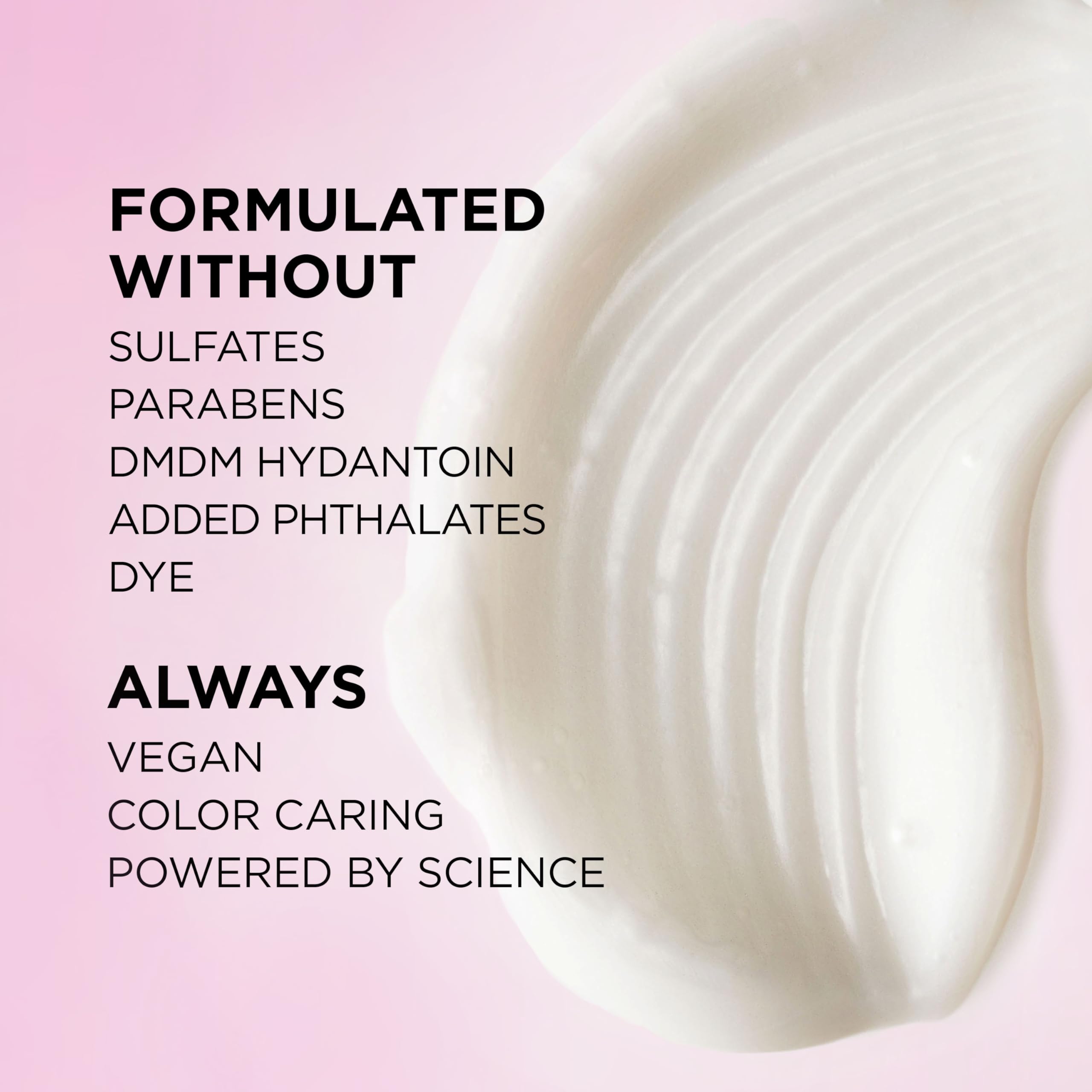 L'Oreal Paris label ingredient details emphasizing clean formulation benefit