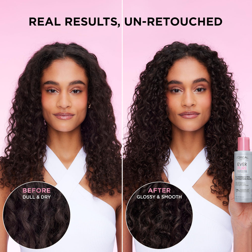 L'Oreal Paris three-product system of shampoo, conditioner and mask benefit