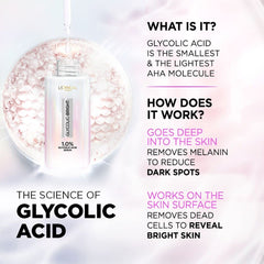 Glycolic Bright foam texture application shot demonstrates gentle cleansing suitable for all skin types.