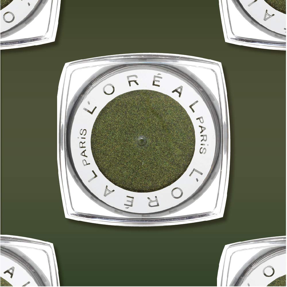 L'Oreal Paris Infallible 24 HR Eyeshadow Golden Emerald glow enhances eye color with rich pigment.