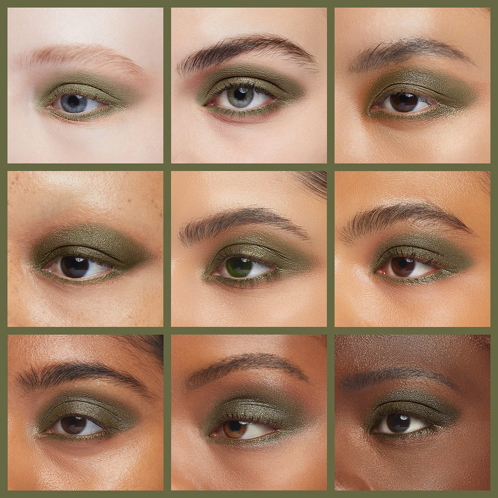 L'Oreal Paris Infallible 24 HR Eyeshadow Golden Emerald crease-proof performance for smooth lids.