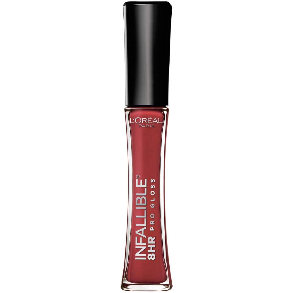 L'Oreal Paris Infallible 8HR Gloss Suede bottle shows long-lasting color and shine.