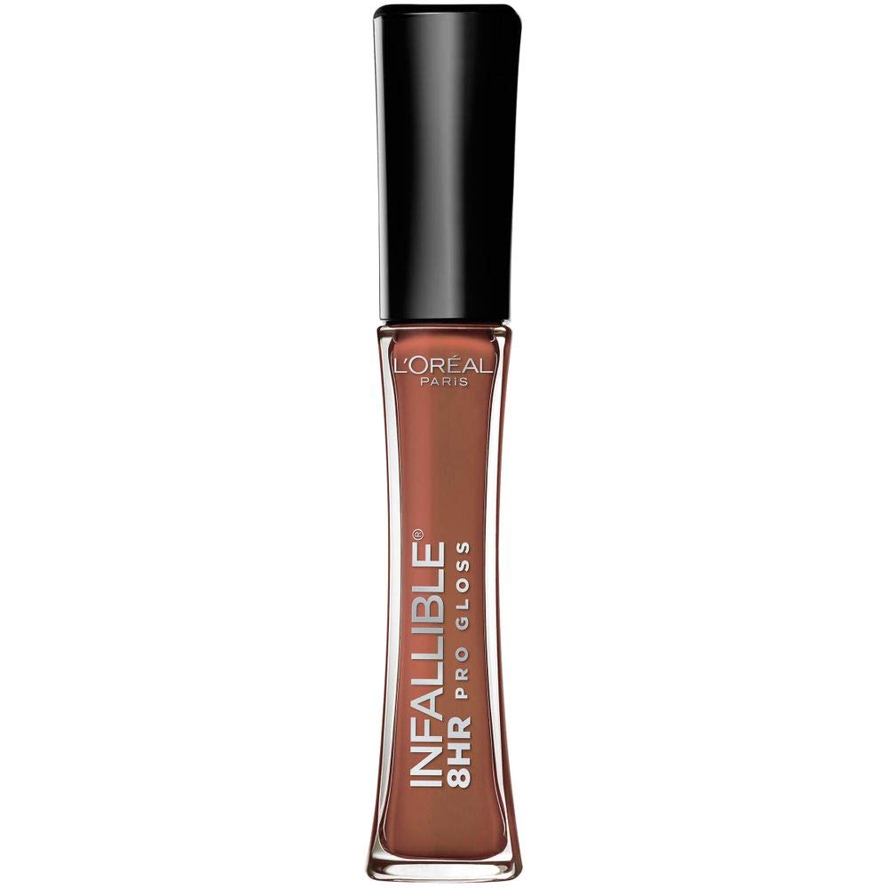 L'Oreal Paris Infallible 8HR Hydrating Lip Gloss Barely Nude cap closeup for all-day shine