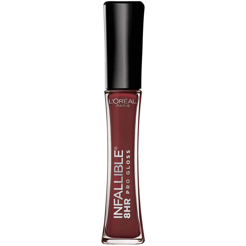 L’Oréal Paris Infallible 8HR Hydrating Lip Gloss Raisin tube showing long-wear formula