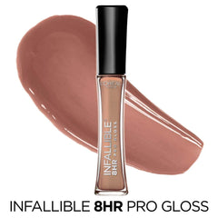 L’Oréal Paris Infallible applicator close-up showing precise contour for smooth finish.