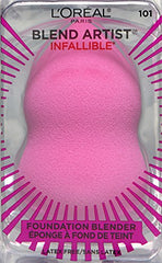 L’Oréal Paris Infallible Blend Artist sponge application in action for even coverage.