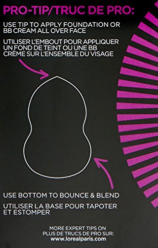 L’Oréal Paris Infallible sponge used with foundation delivering uniform results.