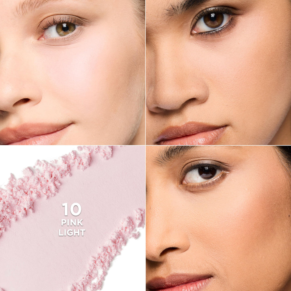 L'Oreal Paris Infallible Blur-fection pink shade on skin shows brightening under eyes.