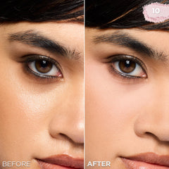 L'Oreal Paris Infallible Blur-fection light pink swatch demonstrates brightening tint for softer contours.