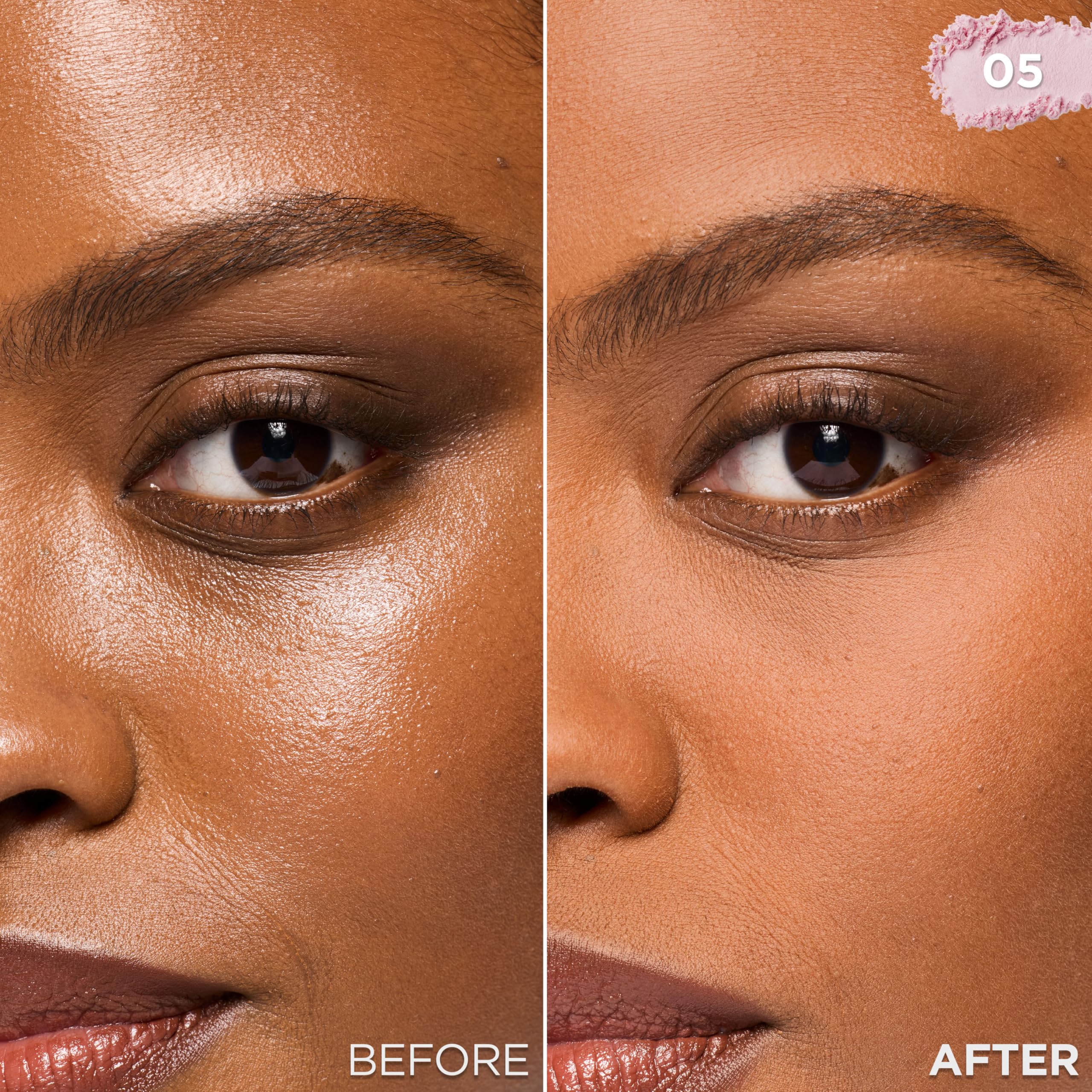 L'Oreal Paris Infallible Blur-fection powder puff application demonstrates long wear setup