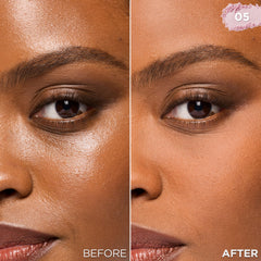 L'Oreal Paris Infallible Blur-fection powder puff application demonstrates long wear setup