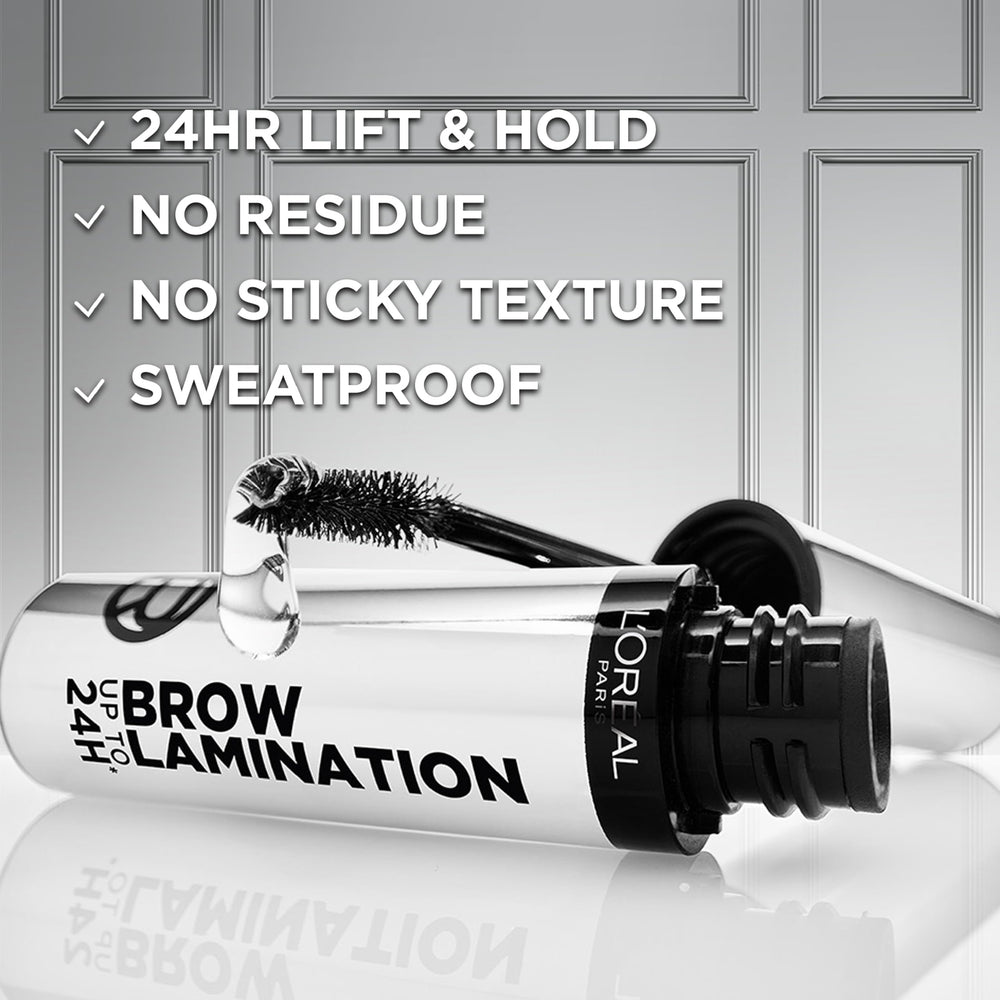 L'Oreal Paris Infallible brow lamination applicator demonstrates precise control for lift.