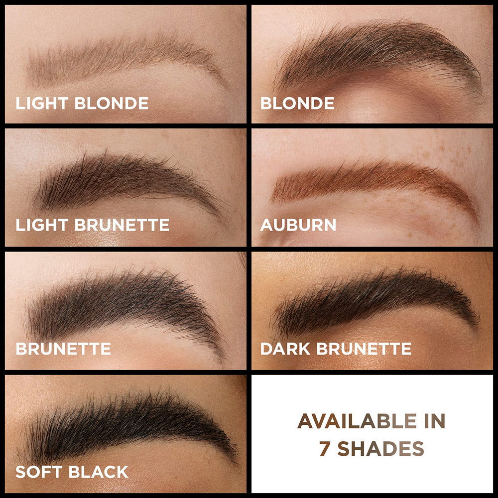 L'Oreal Paris Infallible Brow Mascara application captures precise 3D micro-grip strokes for density