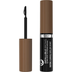 L'Oreal Paris Infallible Brow Mascara tube shows fiber formula for fuller brows