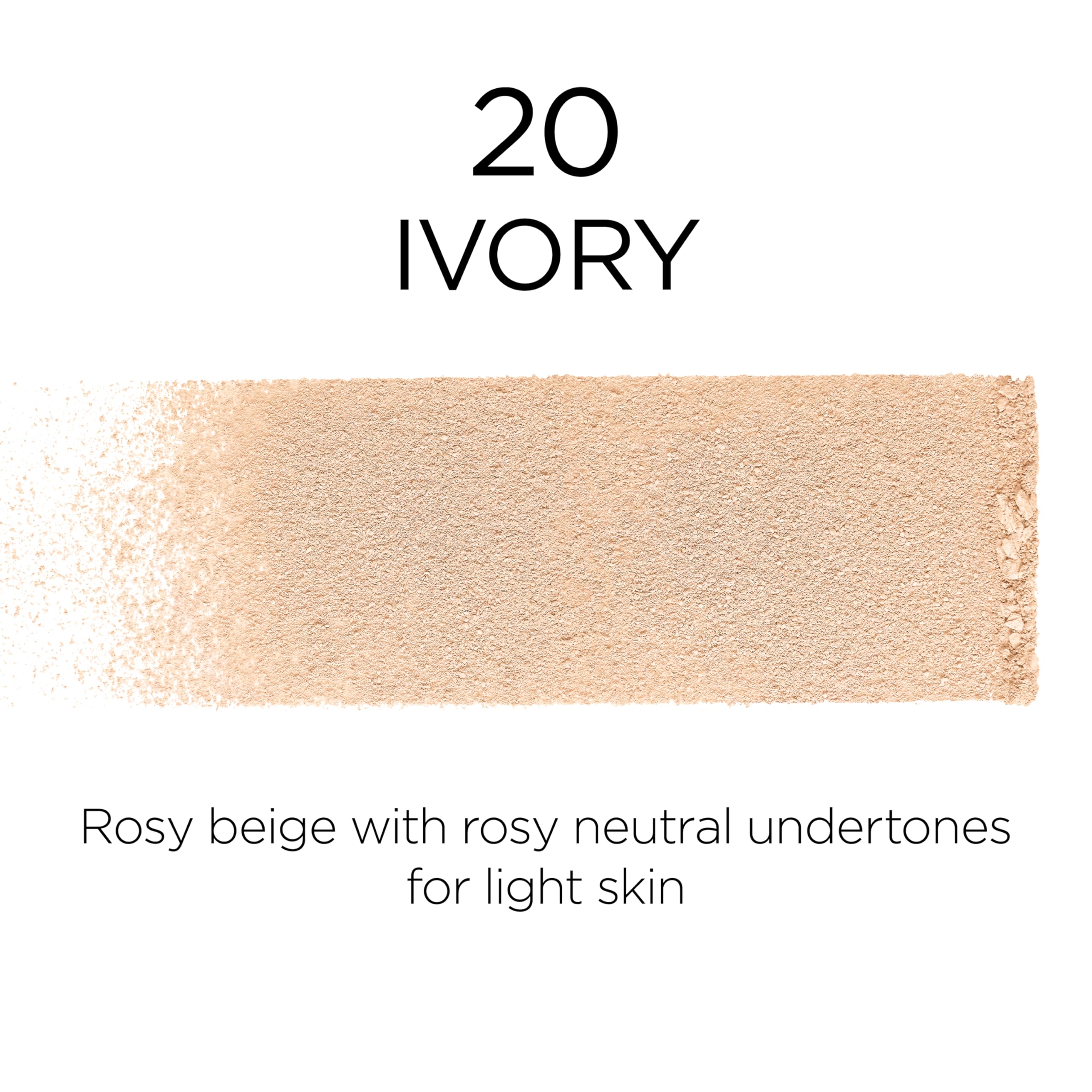 L'Oreal Paris Infallible Fresh Wear Ivory swatch on skin demonstrates natural matte look