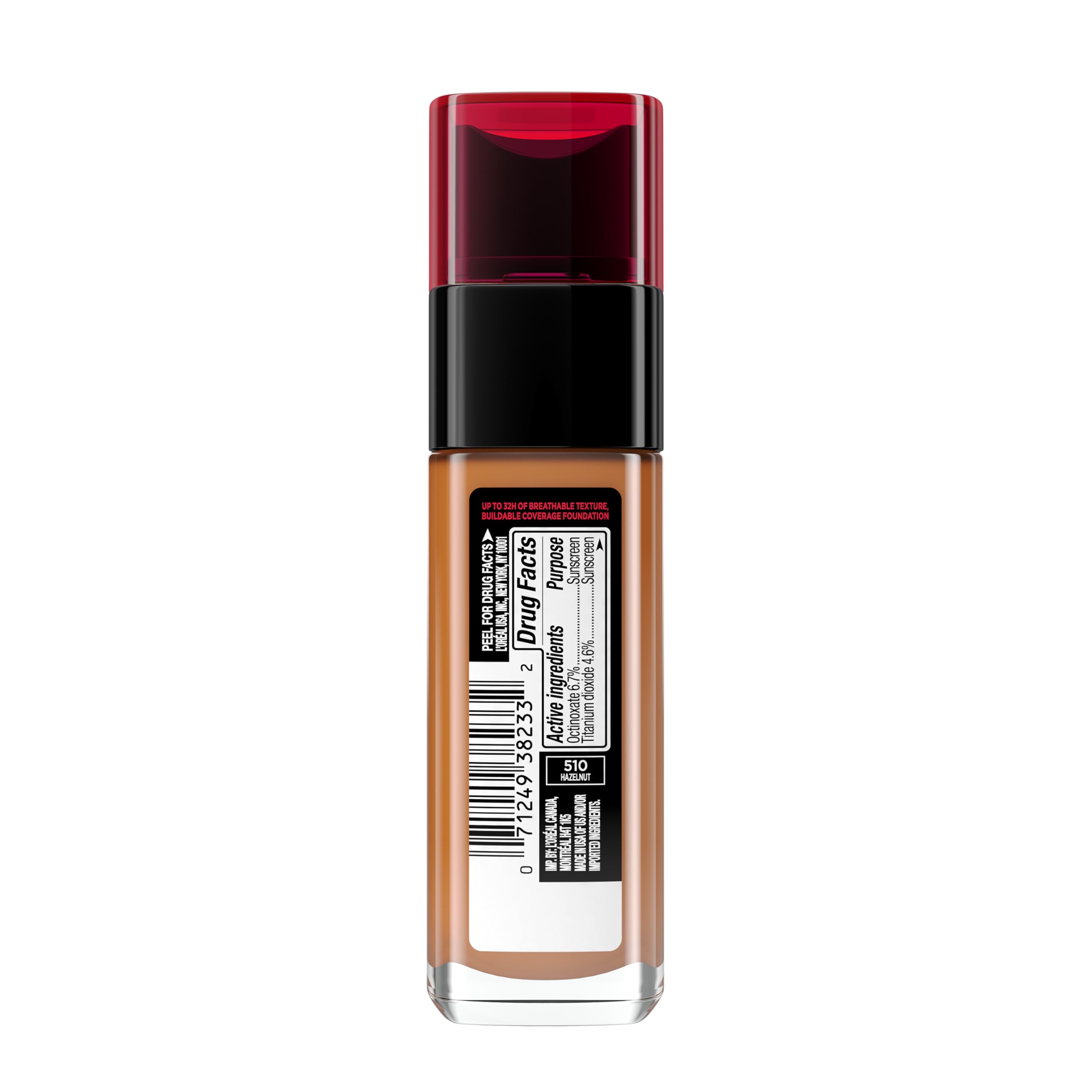 L'Oreal Paris Infallible Fresh Wear close-up portrait shows natural finish.