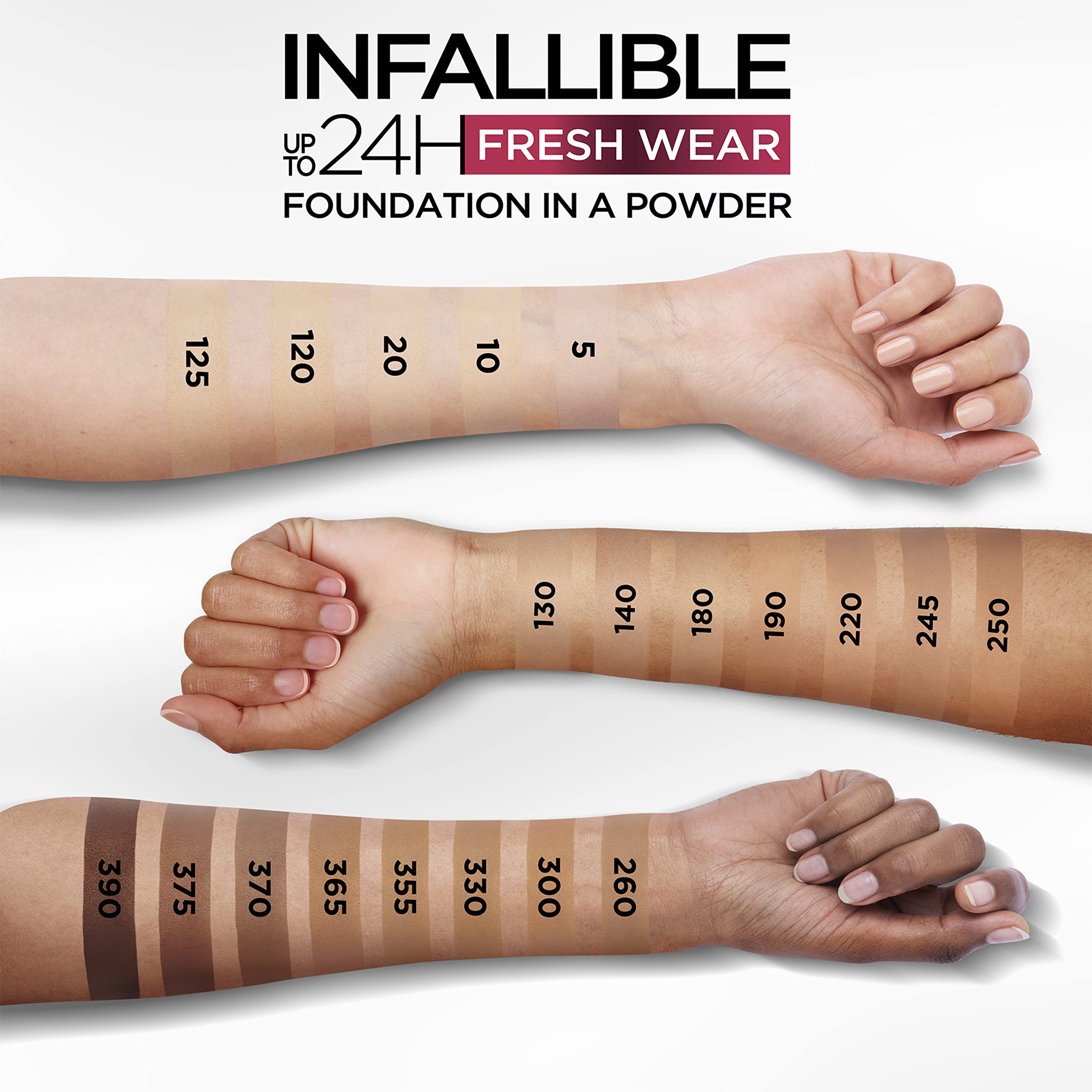 L'Oreal Paris Infallible Fresh Wear powder ideal for oil-prone skin during workouts.