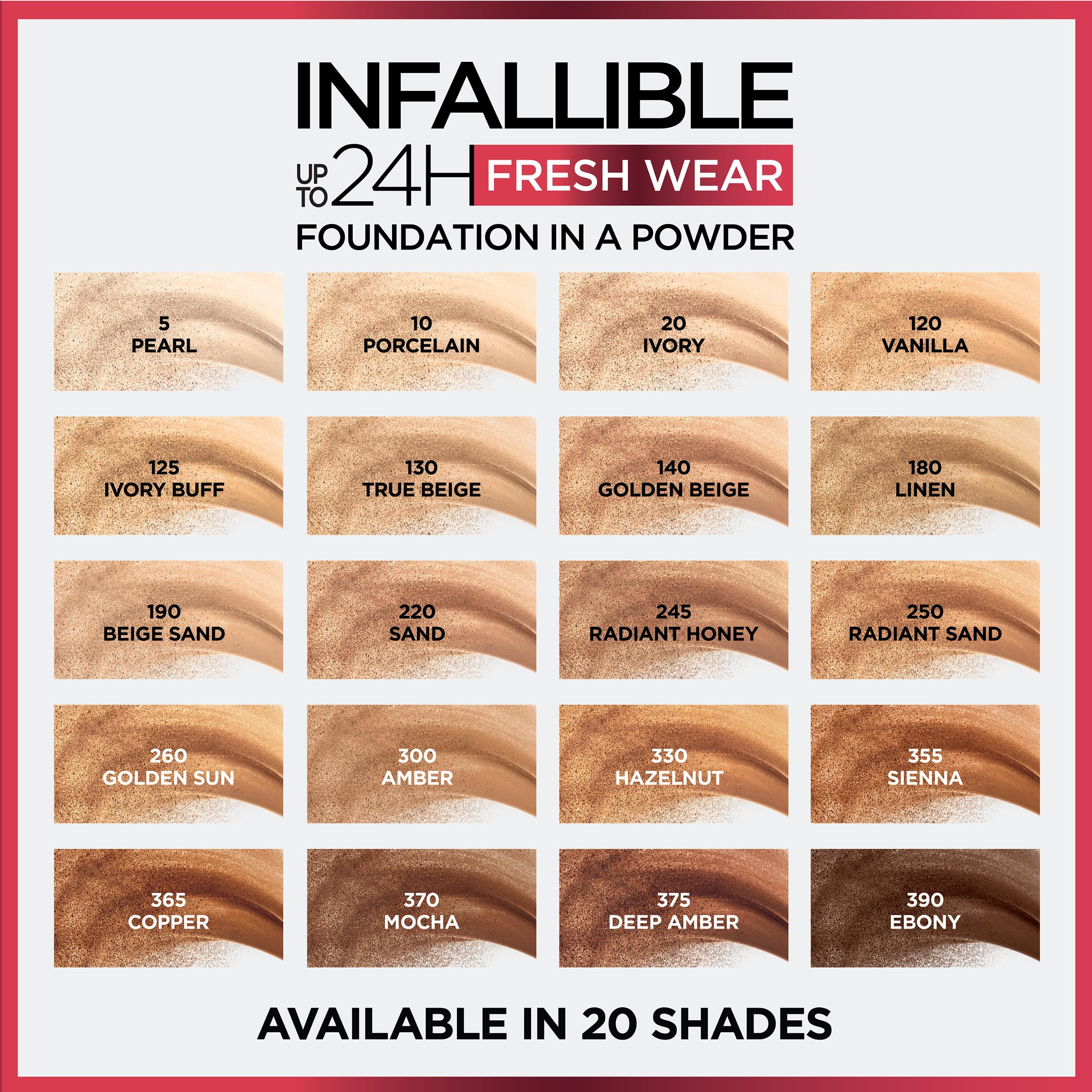 L’Oréal Paris Infallible Fresh Wear Foundation Powder transfer-resistant closeup.