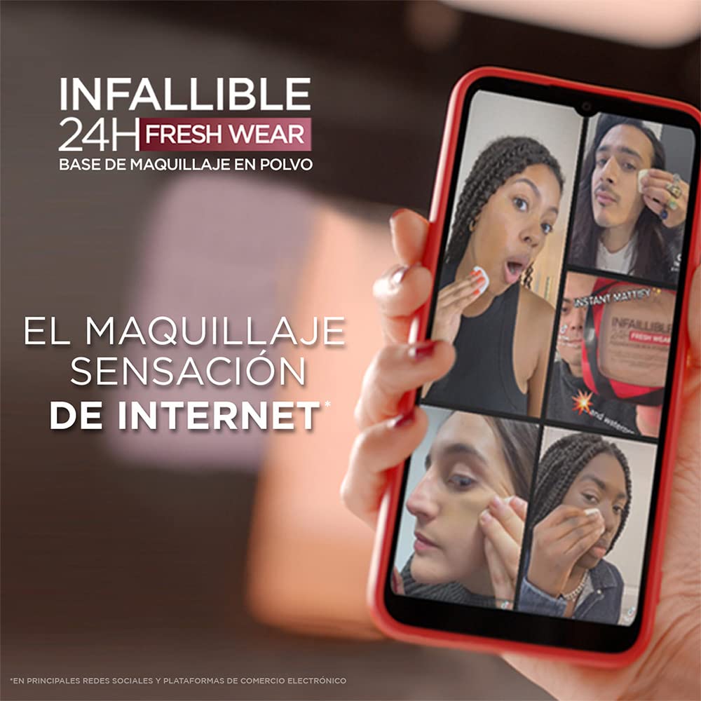 L’Oréal Paris Infallible Fresh Wear powder is waterproof and sweatproof for active days.
