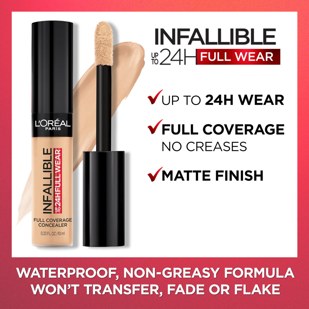 L'Oreal Paris Infallible Full Wear Concealer on skin demonstrates versatile use for face
