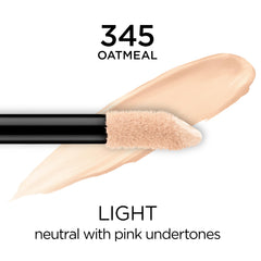 L'Oreal Paris Infallible Full Wear Concealer coverage swatch showing true shade match