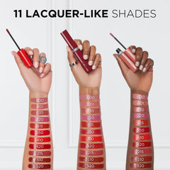 L'Oreal Paris Infallible Lacque Worth It Medium liquid texture highlights bold color.