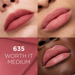 L'Oreal Paris Infallible precision applicator demonstrating accurate lip line and clean edges