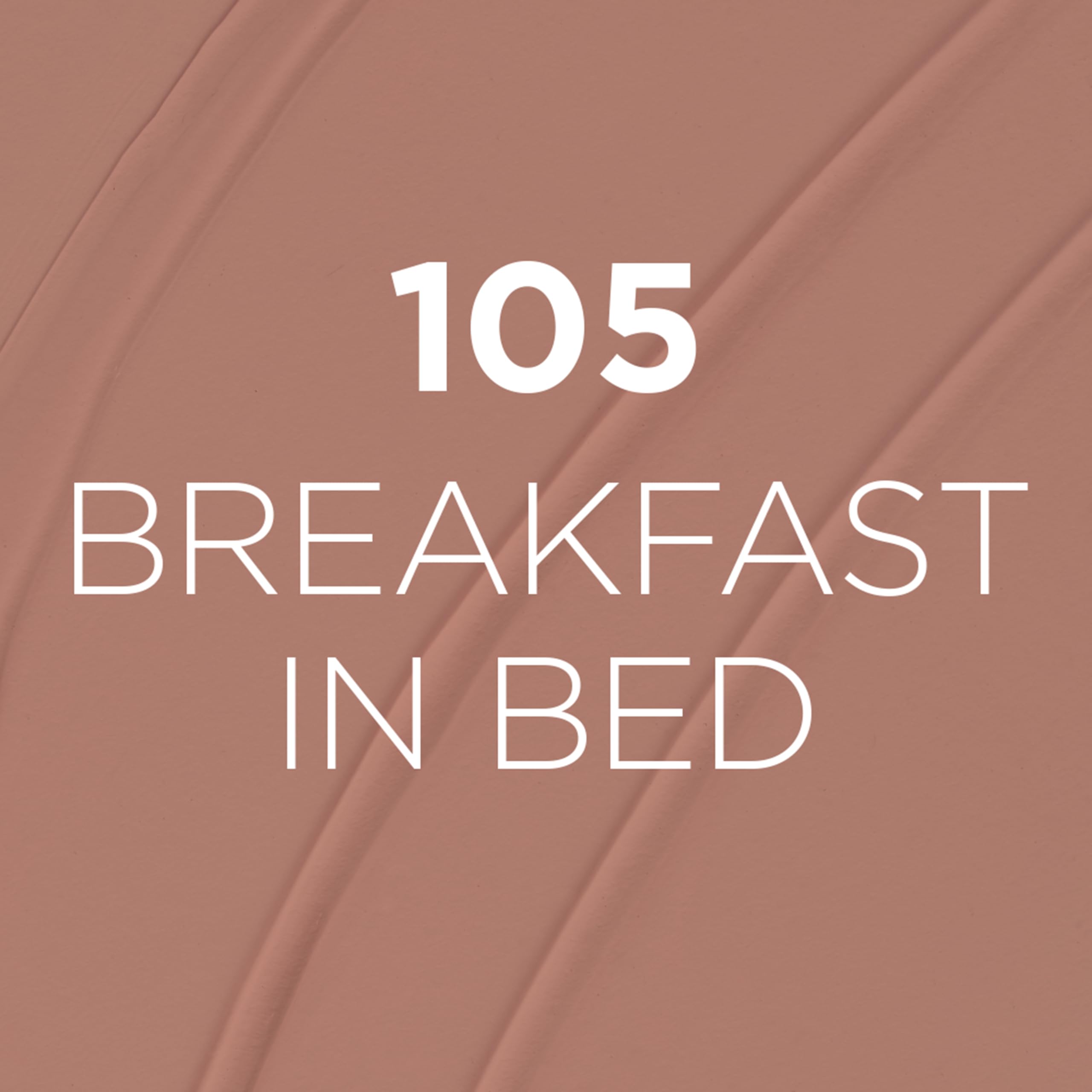 L'Oreal Paris Breakfast in Bed 105 shade swatch for bold day-to-night look.