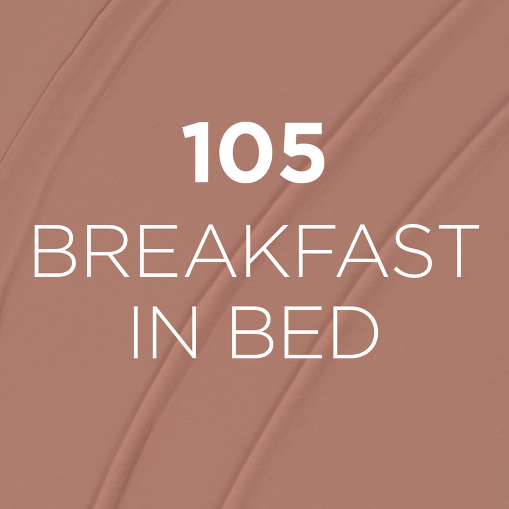 L'Oreal Paris Breakfast in Bed 105 shade swatch for bold day-to-night look.