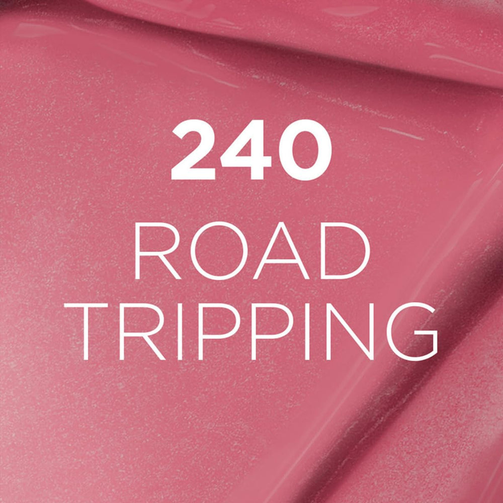 L'Oreal Paris Infallible Matte lipstick Road Tripping 240 texture closeup highlights powdery matte finish.
