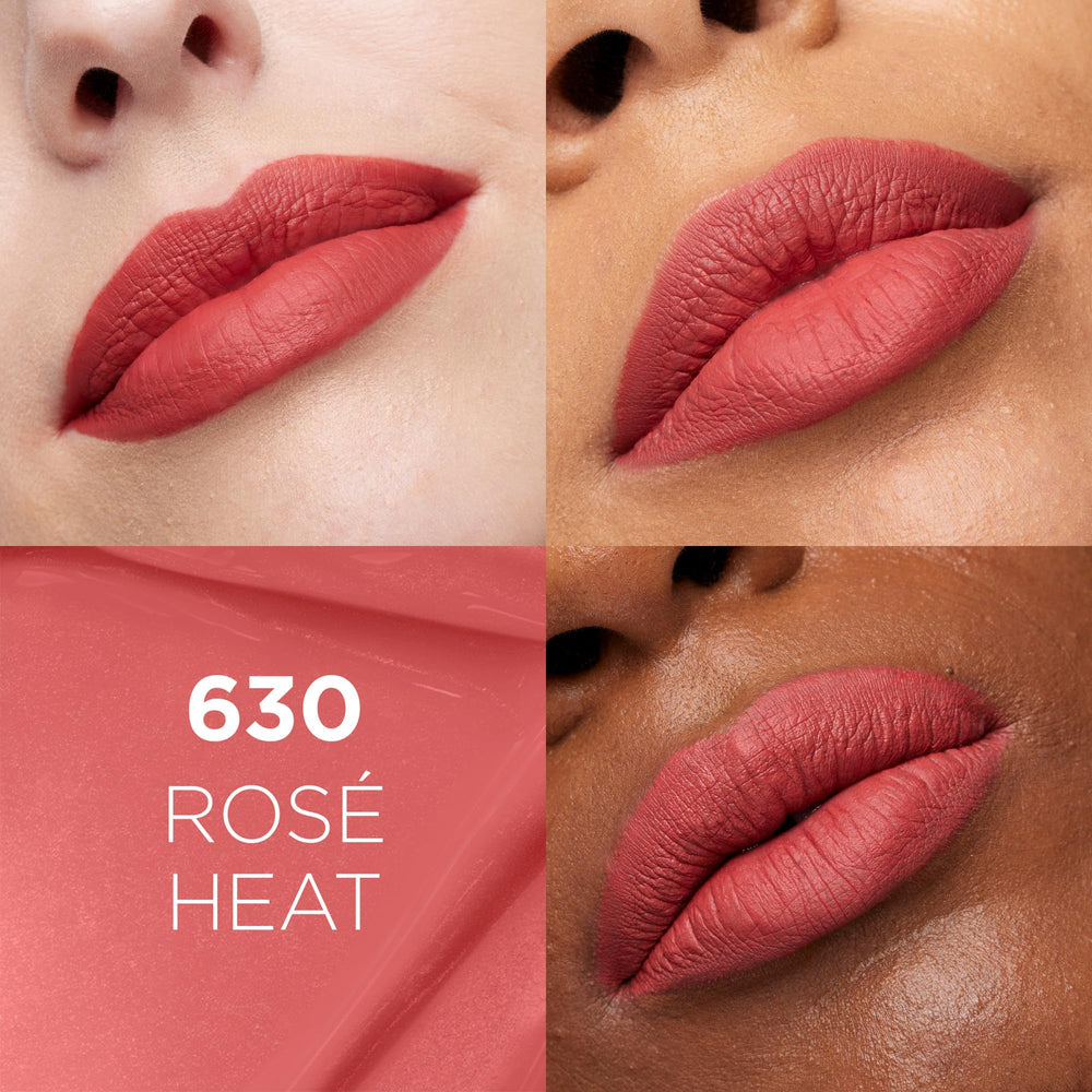 L'Oreal Paris Infallible Matte Resistance Rose Heat application center demonstrates precise lip application