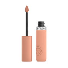 L'Oreal Paris Infallible Matte Resistance swatch demonstrates powdery texture with long-wearing color for daily bold looks.