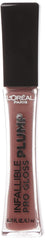 L'Oreal Paris Infallible Pro Gloss Plump swatch on lip shows color payoff.